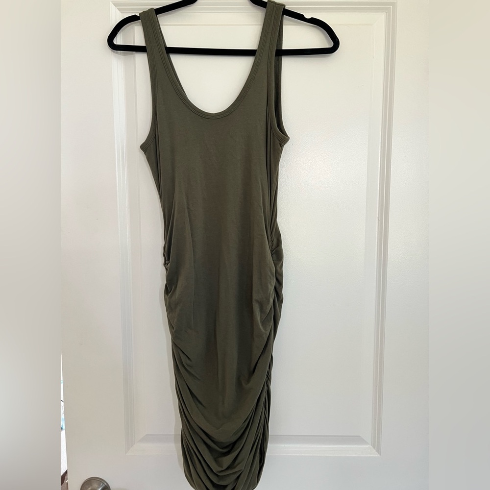 Express olive green bodycon dress
